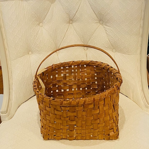O4-RARE Antique Primitive Farmhouse Hand Woven Egg Basket - Picture 7 of 10